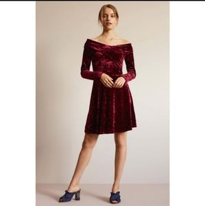 NWT Chelsea28 velvet crushed dress